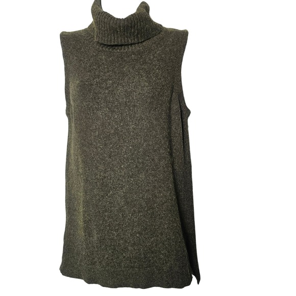 J.Crew Mercantile Sweaters - J.Crew‎ Mercantile Womens Wool Blend Turtleneck Vest M Olive Green Academic Fall